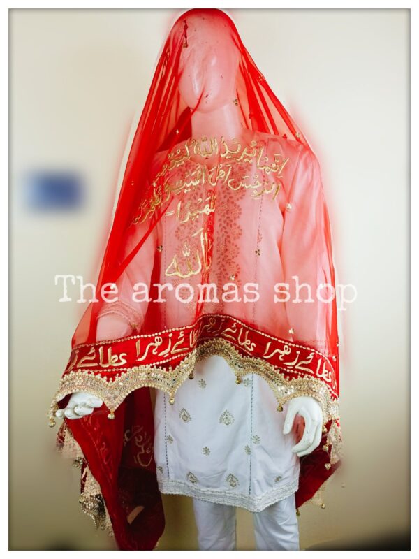 Attae zehra dupatta with heavy borders - Image 6